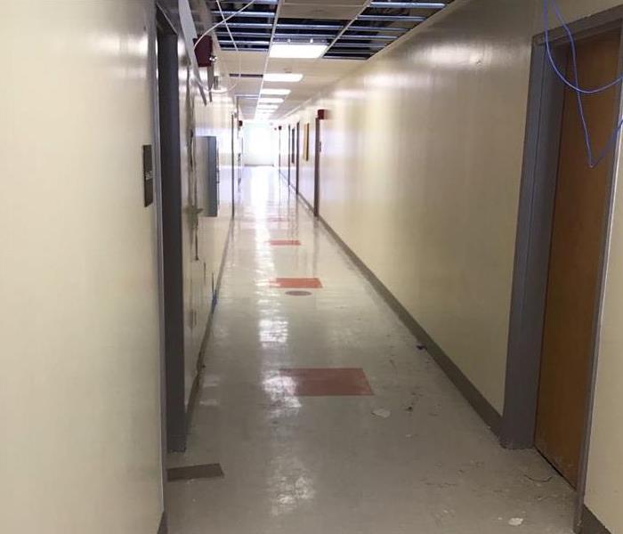 2nd Floor of Dorm Water Damage After Mitigation